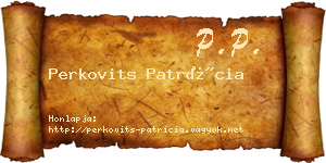 Perkovits Patrícia névjegykártya